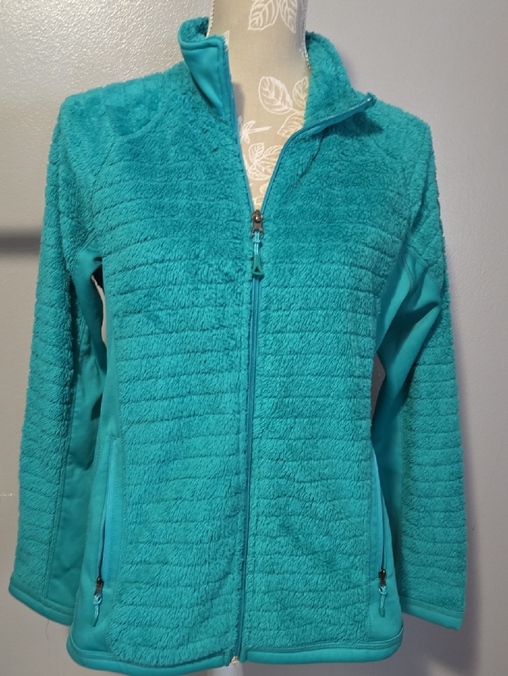 Gymboree Teal Plush Teddy Zip-Up Jacket